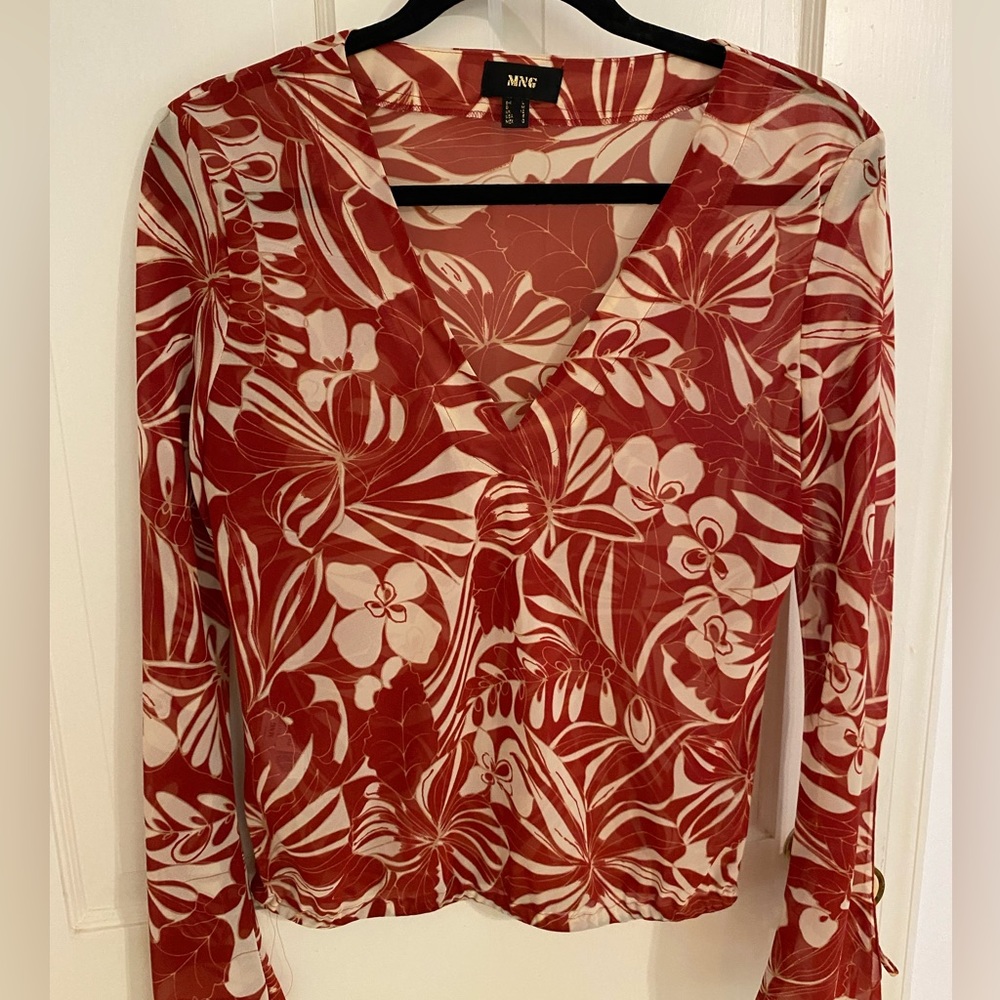 Mango MNG Fun, Flowy Blouse. US Size 8.
